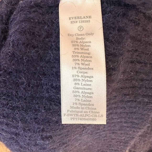 Everlane The Alpaca Crew - Heathered Cobalt - Picture 5 of 10